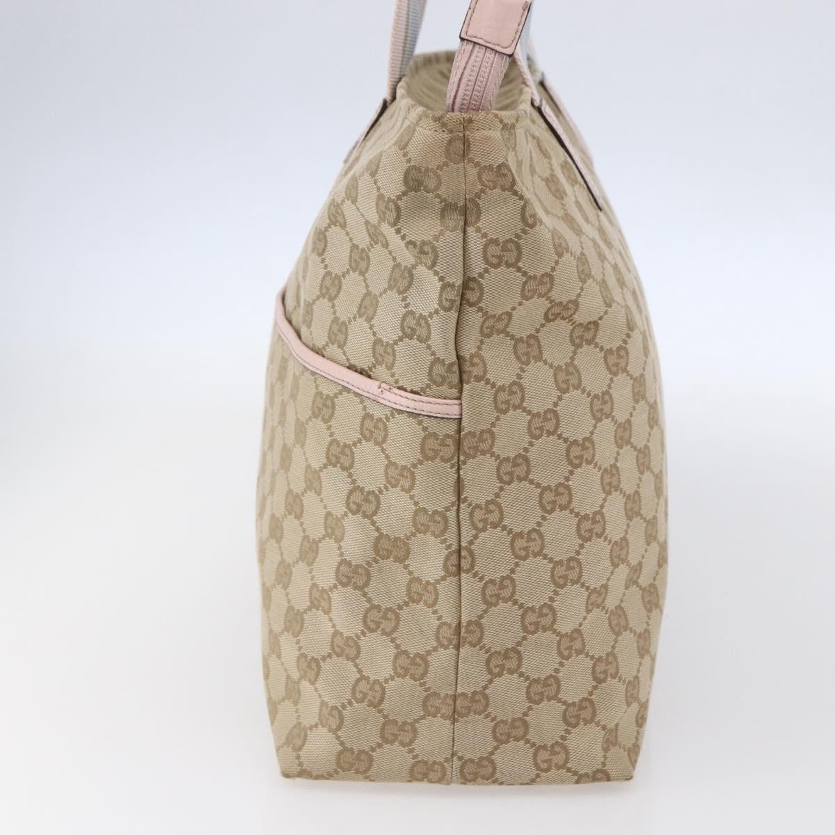 Gucci Diaper Web Strap Tote GG Canvas, BEIGE, CANVAS, Tote bag