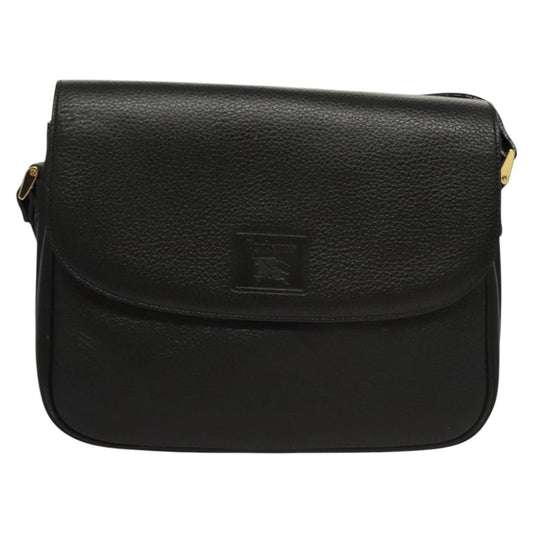Burberry Vintage Shoulder Bag Leather, BLACK, LEATHER, Shoulder bag