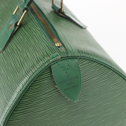 Louis Vuitton Speedy Handbag Epi Leather, GREEN, LEATHER, Handbag