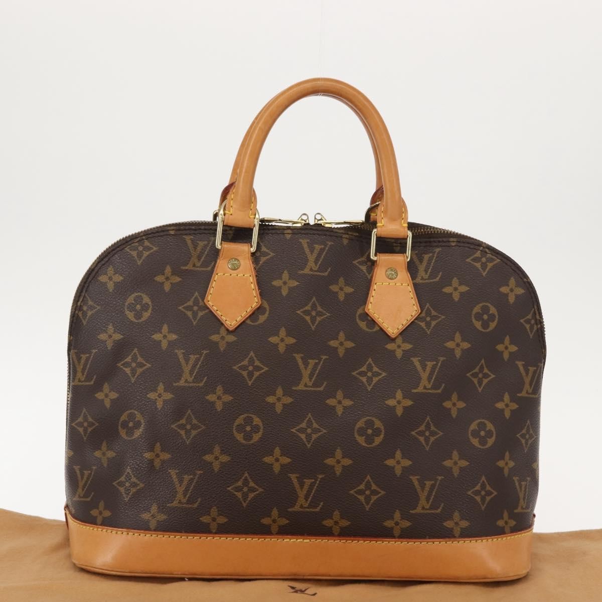 Louis Vuitton Alma Handbag Monogram Canvas, BROWN, CANVAS, Handbag