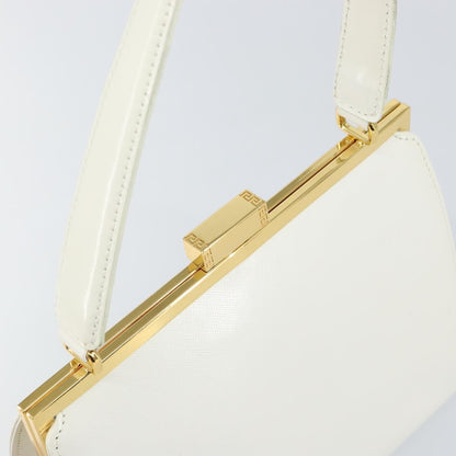 Versace Vintage Handbag Leather, WHITE, LEATHER, Handbag