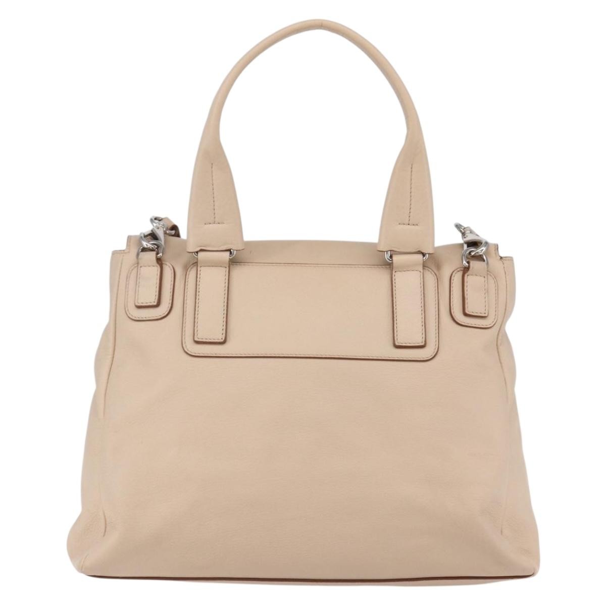 Givenchy Pandora Pure Satchel Leather, BEIGE, LEATHER, Handbag
