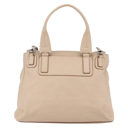 Givenchy Pandora Pure Satchel Leather, BEIGE, LEATHER, Handbag