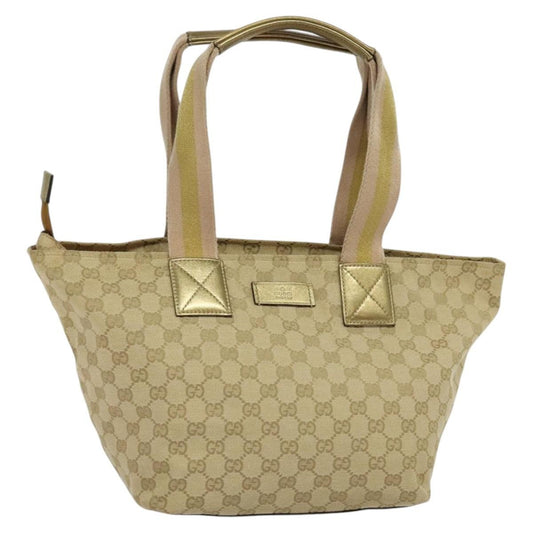 Gucci Web Zip Tote GG Canvas, Beige, Canvas, Tote Bag