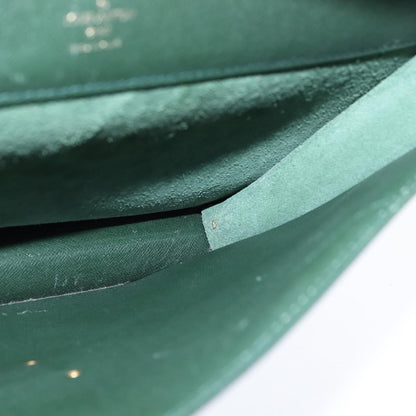 Louis Vuitton Serviette Kourad Briefcase Taiga Leather, GREEN, LEATHER, Briefcase