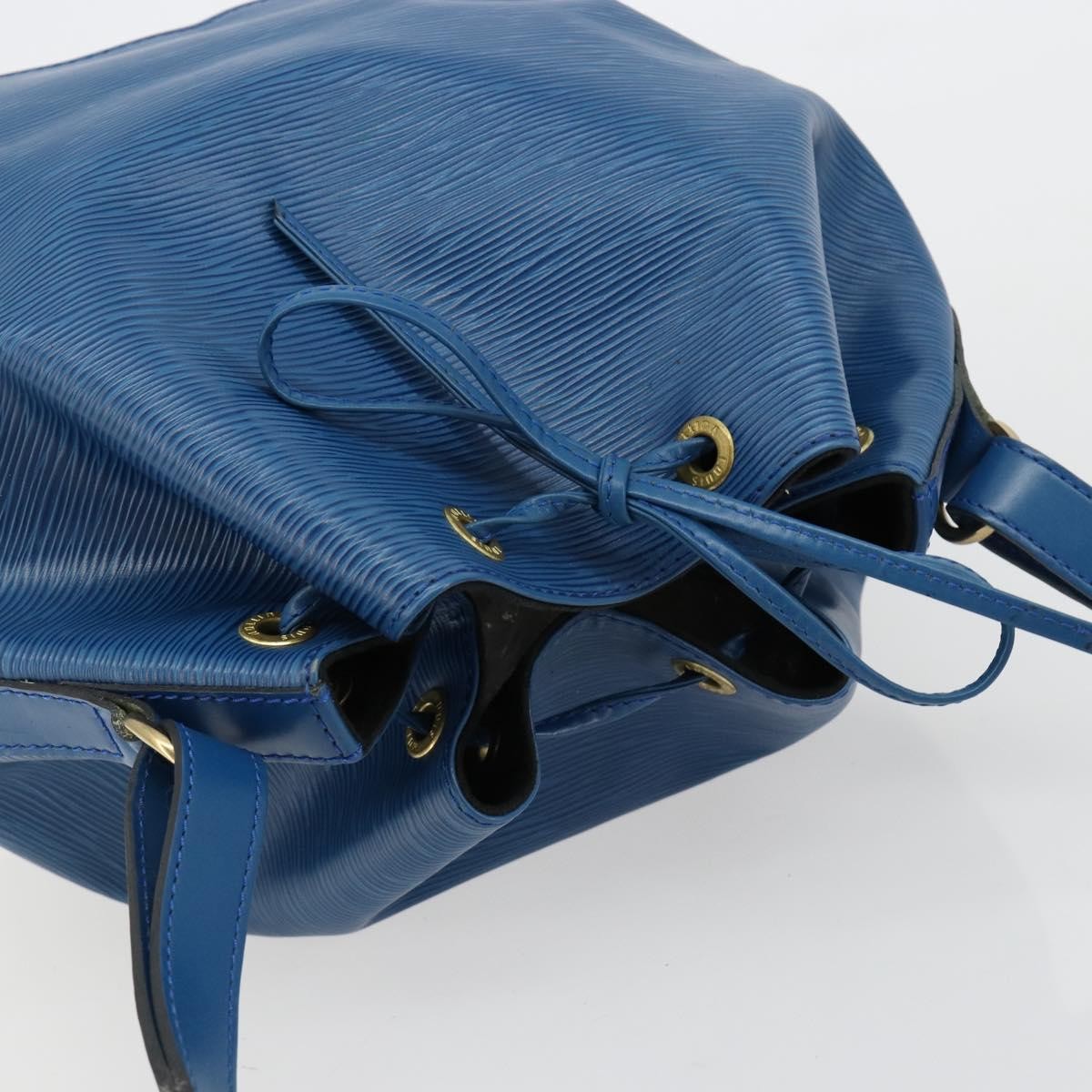 Louis Vuitton Petit Noe Handbag Epi Leather, Blue, Leather, Shoulder Bag