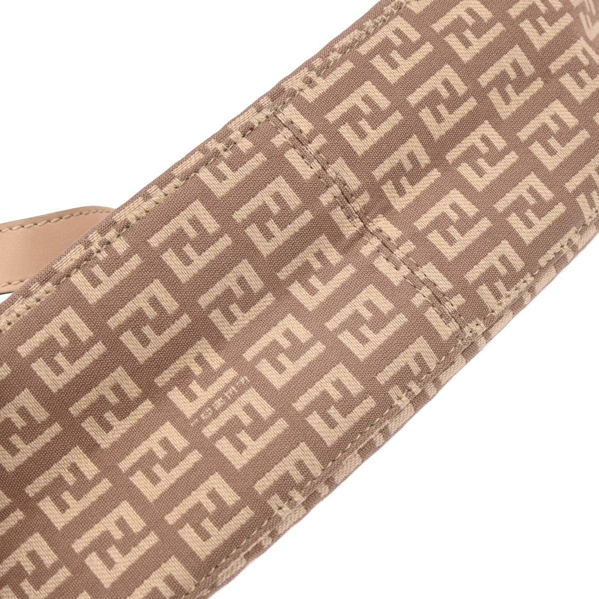 Fendi Flap Shoulder Bag Zucchino Canvas, PINK, CANVAS, Handbag