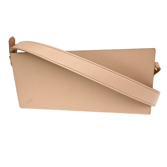 Fendi Logo Horizontal Box Crossbody Bag Leather, PINK, LEATHER, Shoulder bag