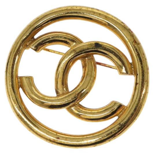 Chanel CC Brooch Metal, GOLD, METAL, Brooch