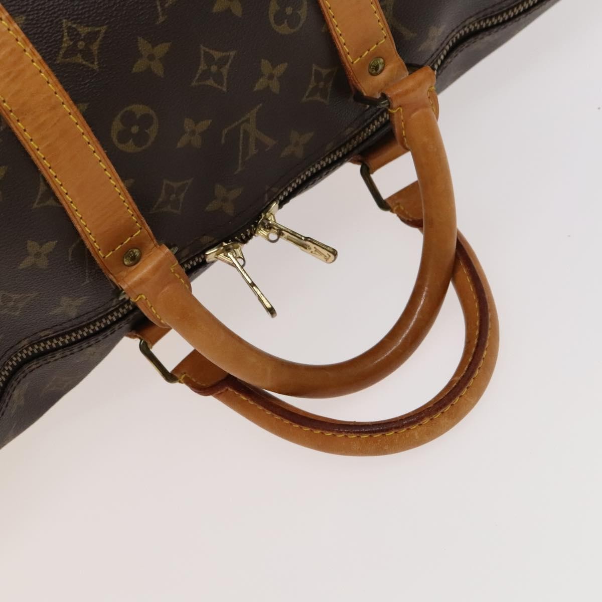 Louis Vuitton Keepall Bag Monogram Canvas, BROWN, CANVAS, Travel bag