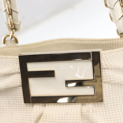 Fendi Mia Tote Canvas, WHITE, CANVAS, Tote bag