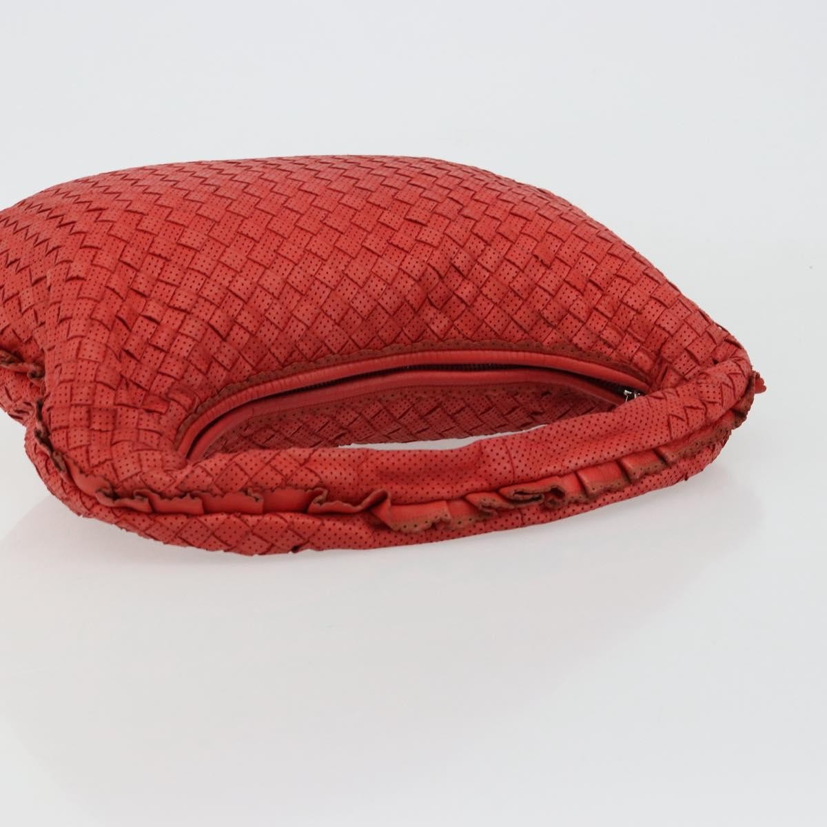 Bottega Veneta Intrecciato Shoulder bag Leather, Red, Leather, Shoulder Bag
