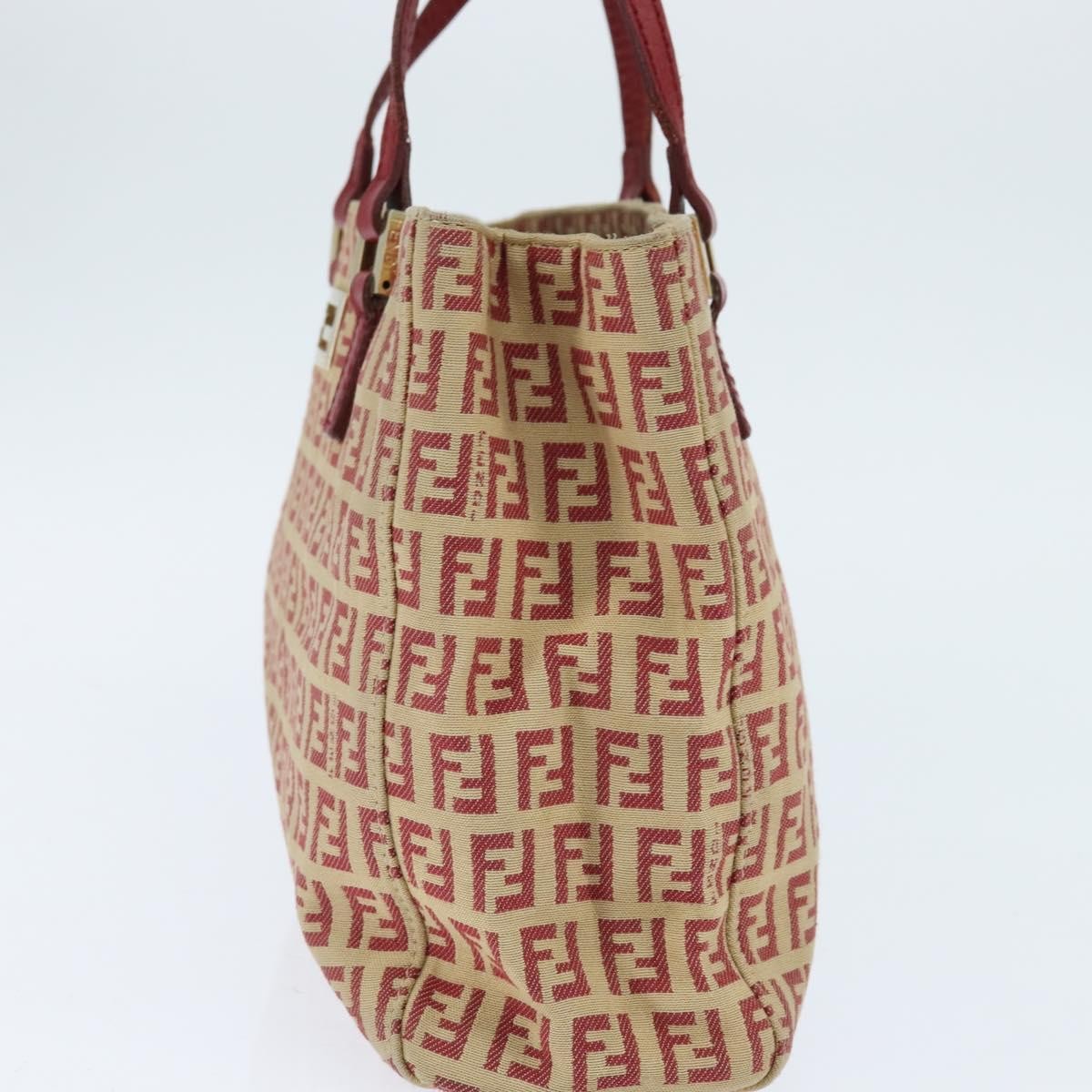 Fendi Vintage Shopping Tote Zucchino Canvas, RED, CANVAS, Handbag
