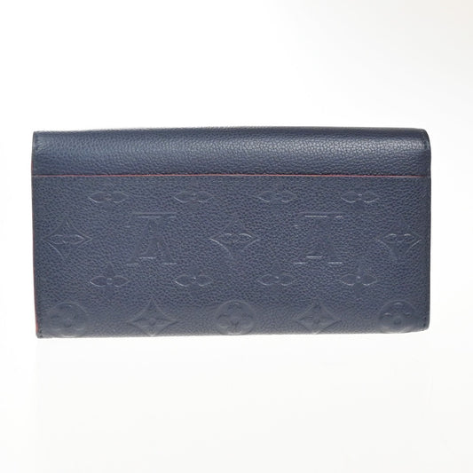 Louis Vuitton Sarah Wallet NM Monogram Empreinte Leather, BLUE, LEATHER, Wallets