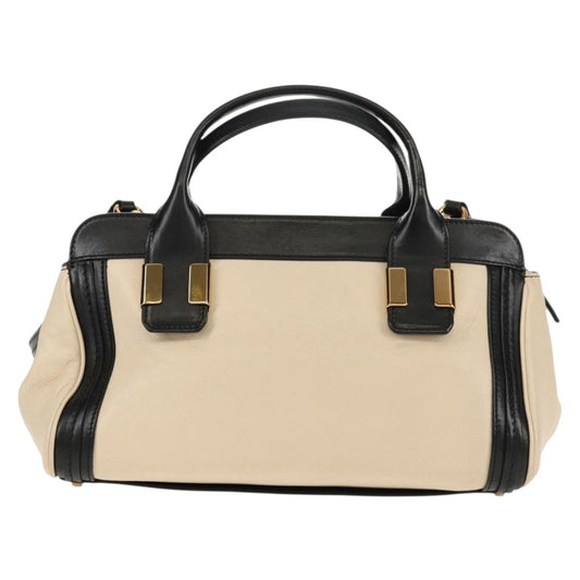 Chloe Alice Satchel Leather, WHITE, LEATHER, Handbag