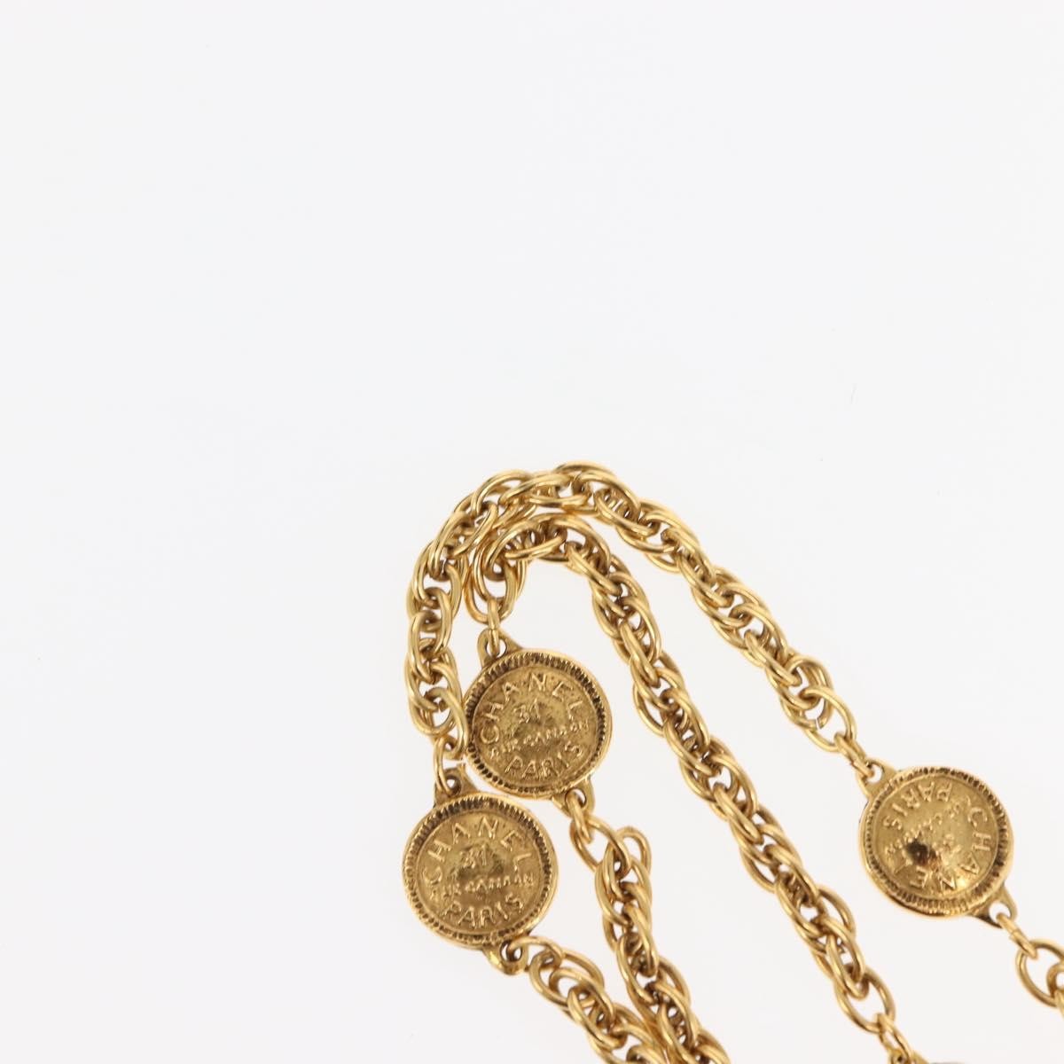 Chanel Vintage 31 Rue Cambon Medallion Pendant Necklace Metal, GOLD, METAL, Necklace