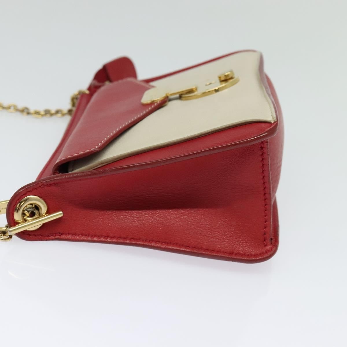 Celine Shoulder Bag Leather, RED, LEATHER, Shoulder bag