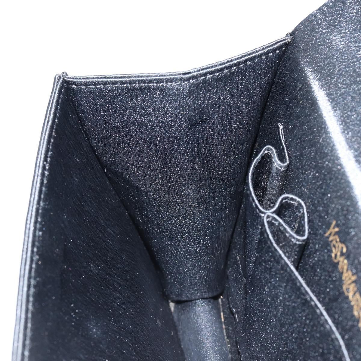 Saint Laurent Vintage Pouch Satin, BLACK, SATIN, Clutche & pouche