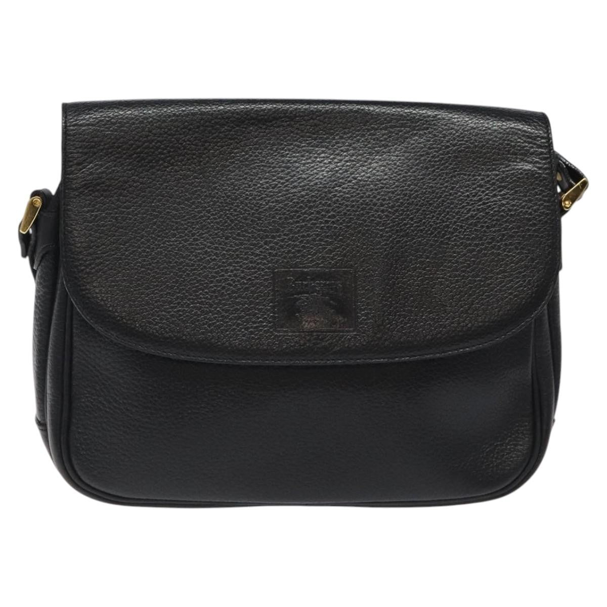Burberry Flap Shoulder Bag Leather, BLACK, LEATHER, Shoulder bag