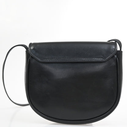 Celine Vintage Shoulder Bag Leather, BLACK, LEATHER, Shoulder bag