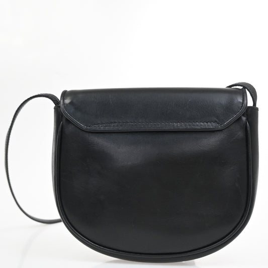 Celine Vintage Shoulder Bag Leather, BLACK, LEATHER, Shoulder bag