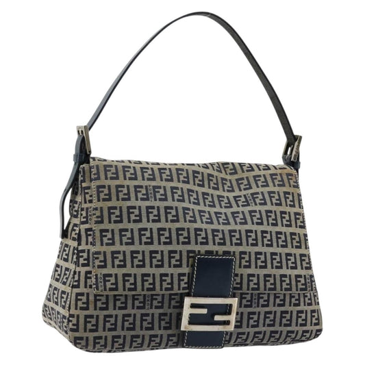 Fendi Mama Forever Bag Zucchino Canvas, Navy, Canvas, Shoulder Bag