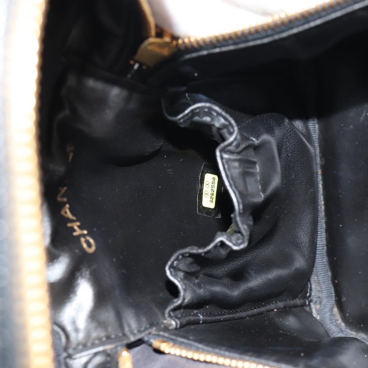 Chanel Vintage Timeless Cosmetic Case Caviar, BLACK, LEATHER, Clutche & pouche