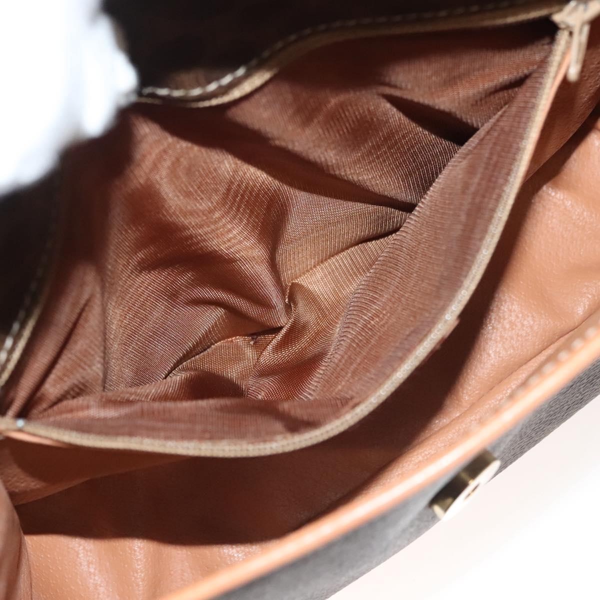 Celine Macadam Shoulder Bag PVC Leather, BROWN, CANVAS, Shoulder bag