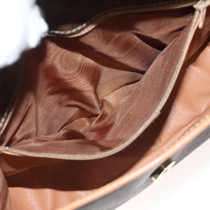 Celine Macadam Shoulder Bag PVC Leather, BROWN, CANVAS, Shoulder bag