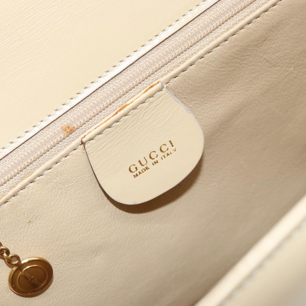 Gucci Vintage Lady Lock Top Handle Bag Leather, BEIGE, LEATHER, Handbag