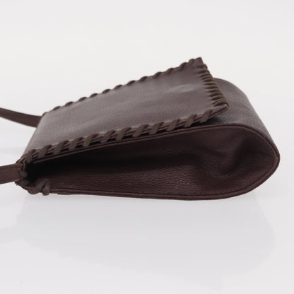 Saint Laurent Vintage Shoulder Bag Leather, PURPLE, LEATHER, Shoulder bag