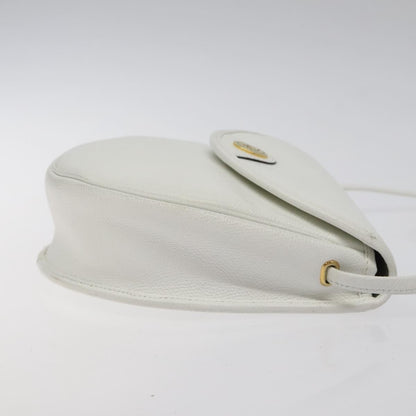 Christian Dior Flap Shoulder Bag Leather, WHITE, LEATHER, Shoulder bag