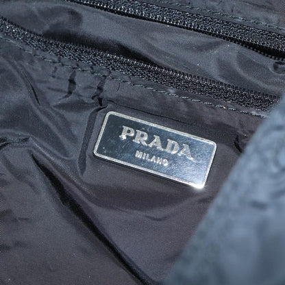 Prada Side Pocket Tote Nylon, BLACK, NYLON, Tote bag