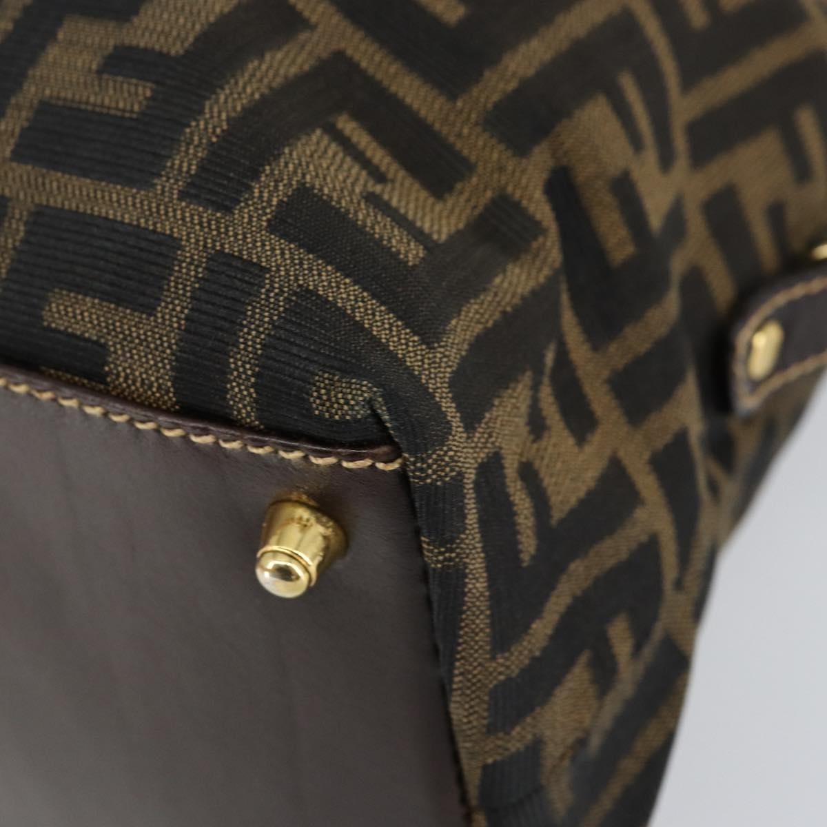 Fendi Vintage Convertible Satchel Zucca Canvas, BROWN, CANVAS, Handbag