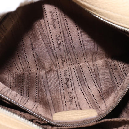 Salvatore Ferragamo Sofia Satchel Grainy Leather, BEIGE, LEATHER, Handbag