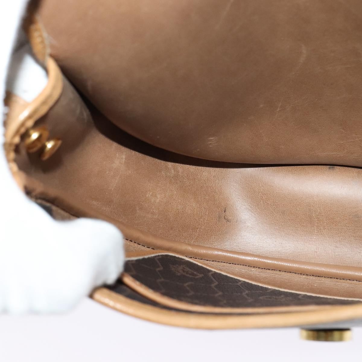 Christian Dior Vintage Honeycomb Flap Crossbody Bag Canvas and Leather, BLACK, CANVAS, Crossbody bag