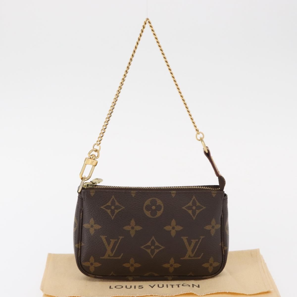 Louis Vuitton Mini pochette accessoires Canvas, BROWN, CANVAS, Clutche & pouche