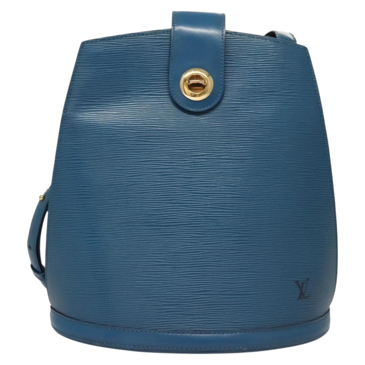 Louis Vuitton Cluny Shoulder Bag Epi Leather, BLUE, LEATHER, Shoulder bag