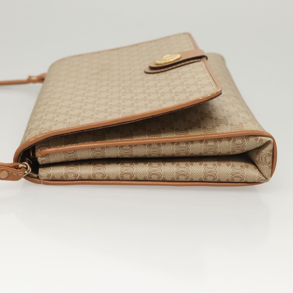 Celine Vintage Macadam Shoulder Bag Canvas, BEIGE, CANVAS, Shoulder bag