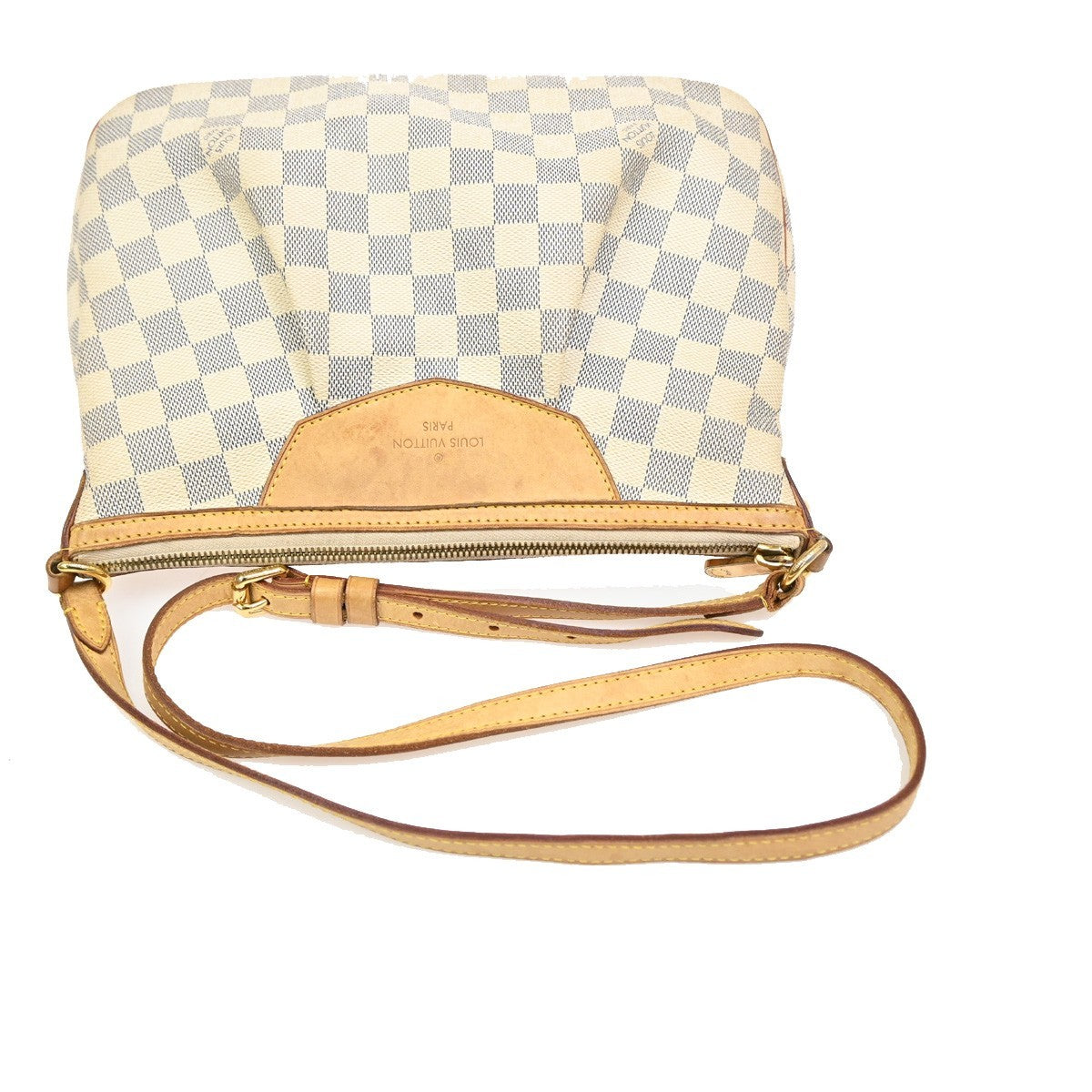 Louis Vuitton Siracusa Handbag Damier, WHITE, CANVAS, Shoulder bag