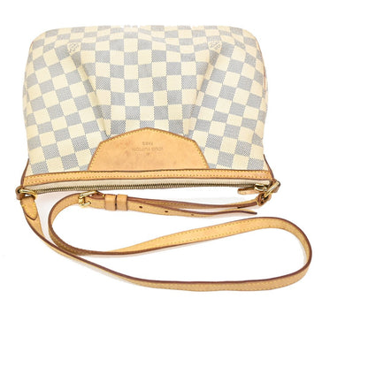 Louis Vuitton Siracusa Handbag Damier, WHITE, CANVAS, Shoulder bag
