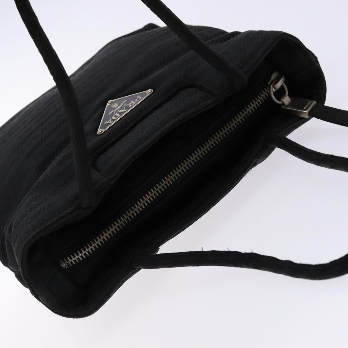 Prada Vintage Zip Handbag Tessuto, BLACK, NYLON, Handbag