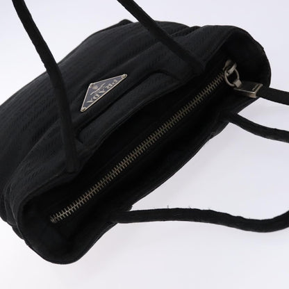 Prada Vintage Zip Handbag Tessuto, BLACK, NYLON, Handbag