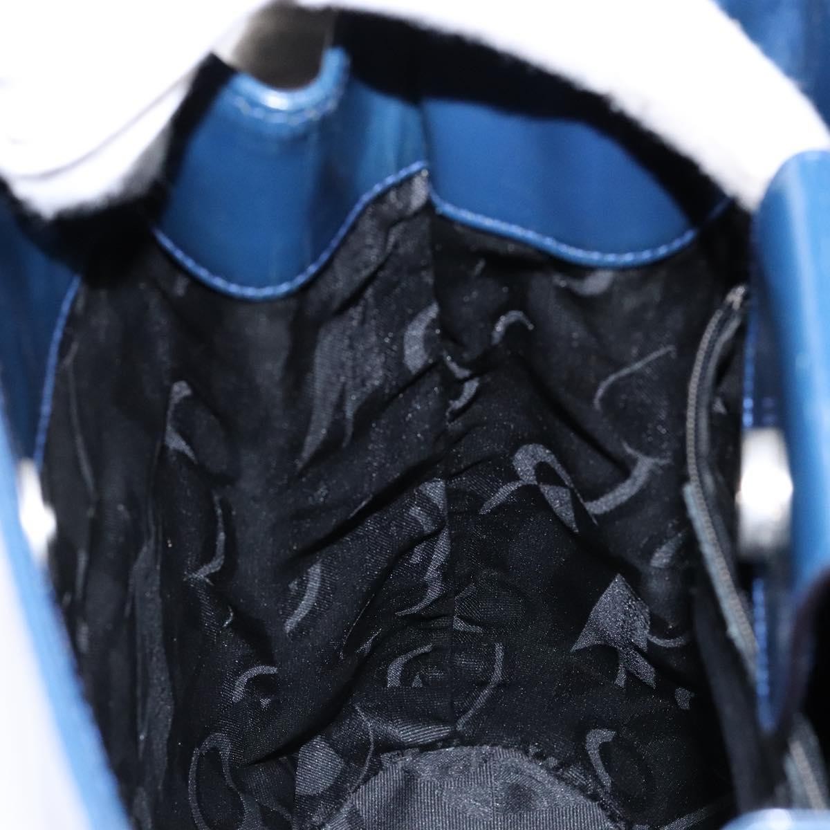 Salvatore Ferragamo Vintage Gancini Bucket Bag Patent leather, BLUE, PATENT_LEATHER, Shoulder bag