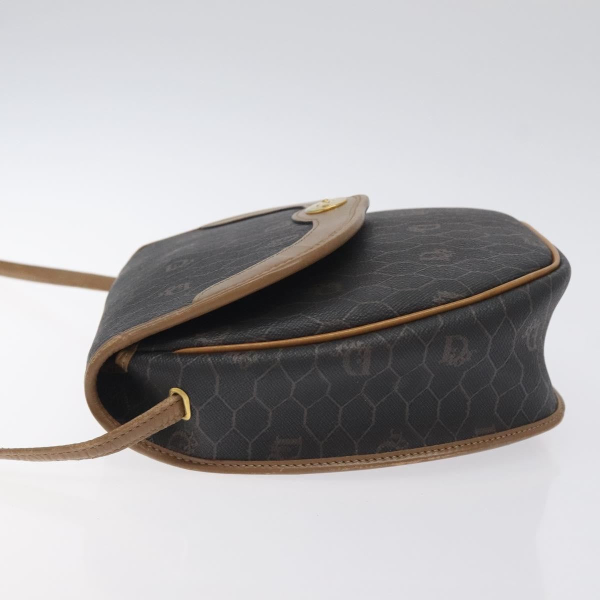 Christian Dior Vintage Honeycomb Shoulder Bag Canvas, BLACK, CANVAS, Shoulder bag