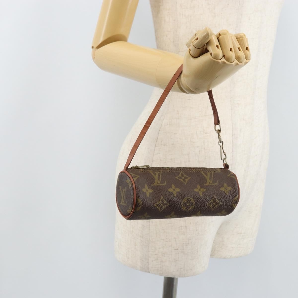 Louis Vuitton Papillon Pochette Monogram Canvas, BROWN, CANVAS, Clutche & pouche
