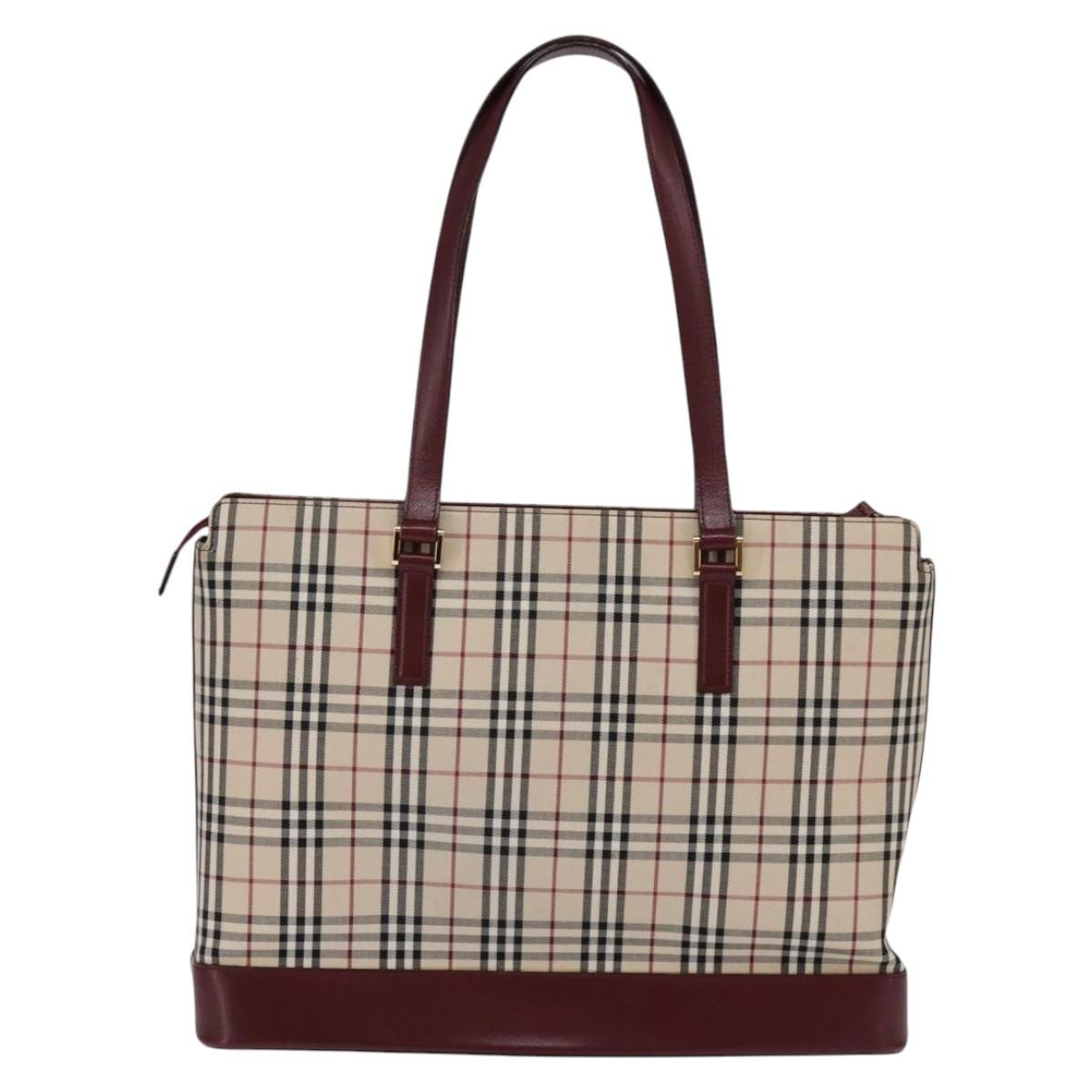 Burberry Nova Check Tote canvas check pattern, BEIGE, CANVAS, Tote bag