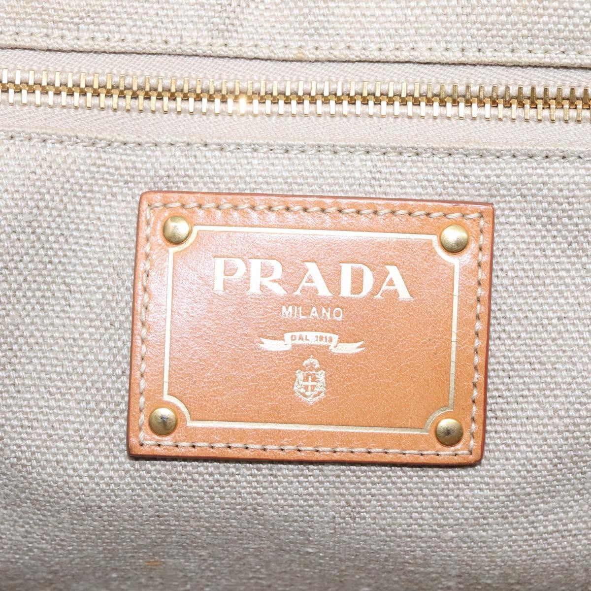 Prada Canapa Open Tote Canvas, BLUE, CANVAS, Tote bag