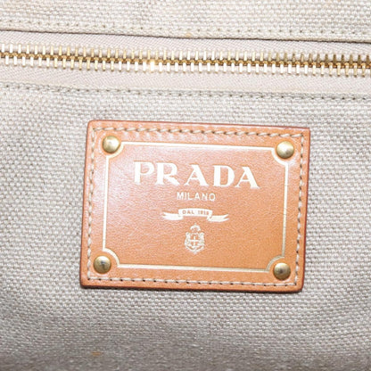 Prada Canapa Open Tote Canvas, BLUE, CANVAS, Tote bag