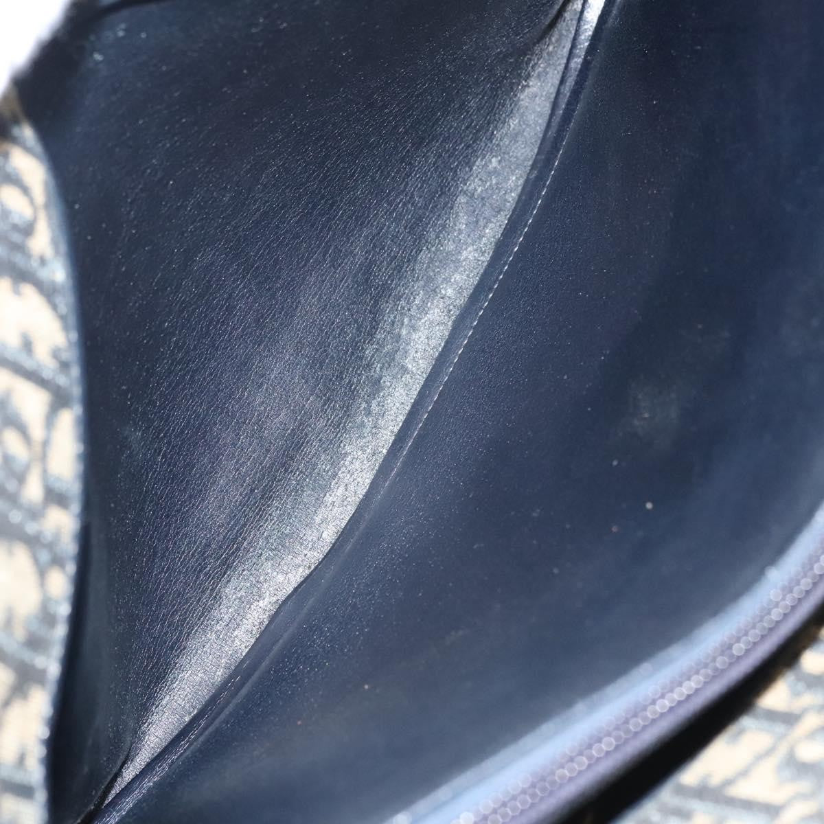 Christian Dior Vintage Trotter Shoulder Bag Canvas, NAVY, CANVAS, Shoulder bag